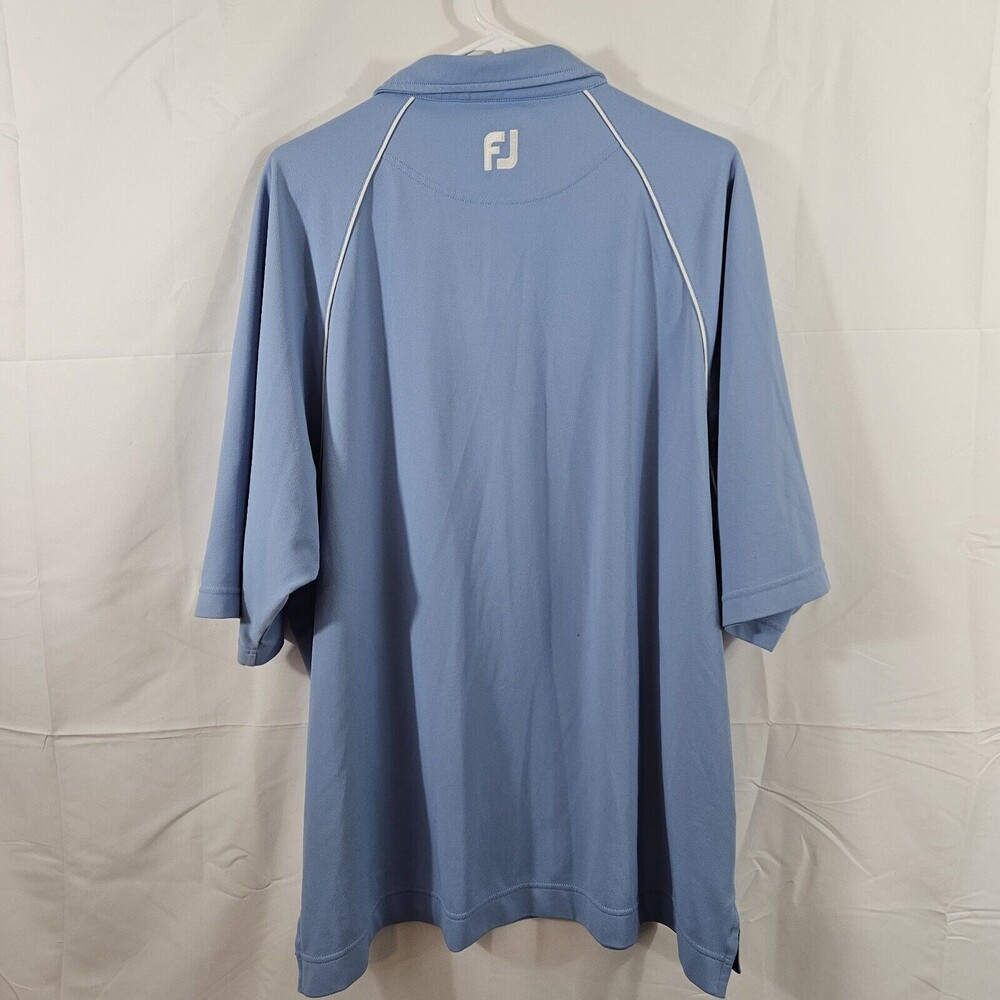 Footjoy Mens XL Blue Polo Shirt Golf Short Sleeve - Picture 3 of 6